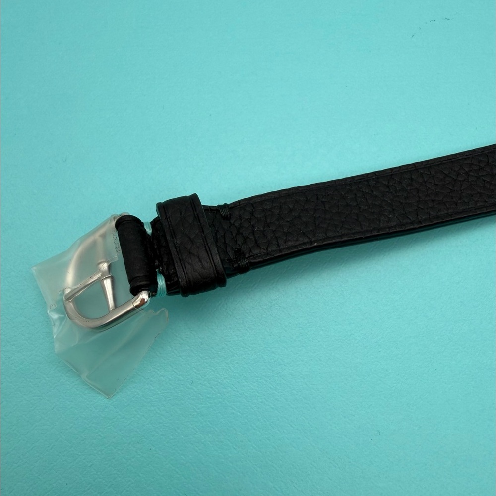 Tiffany & Co. Black New Narrow black Leather Bracelet in S/M sterling silver - Picture 8 of 11